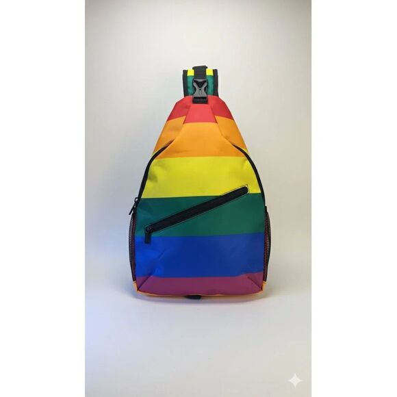 The Fan Lady Handbags - Rainbow Pride Crossbody Sling Bag - LGBTQ+ Pride Shoulder Bag